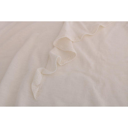 MARGHI LO' White 100% Lana Wool Top Blouse T-shirt