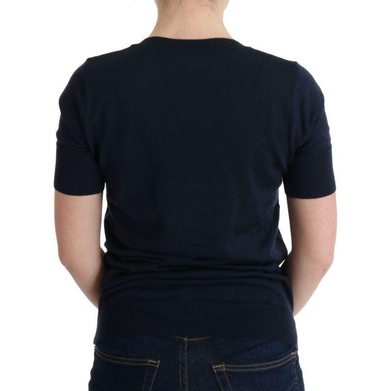 优雅蓝色羊毛上衣 - 时尚日常优雅