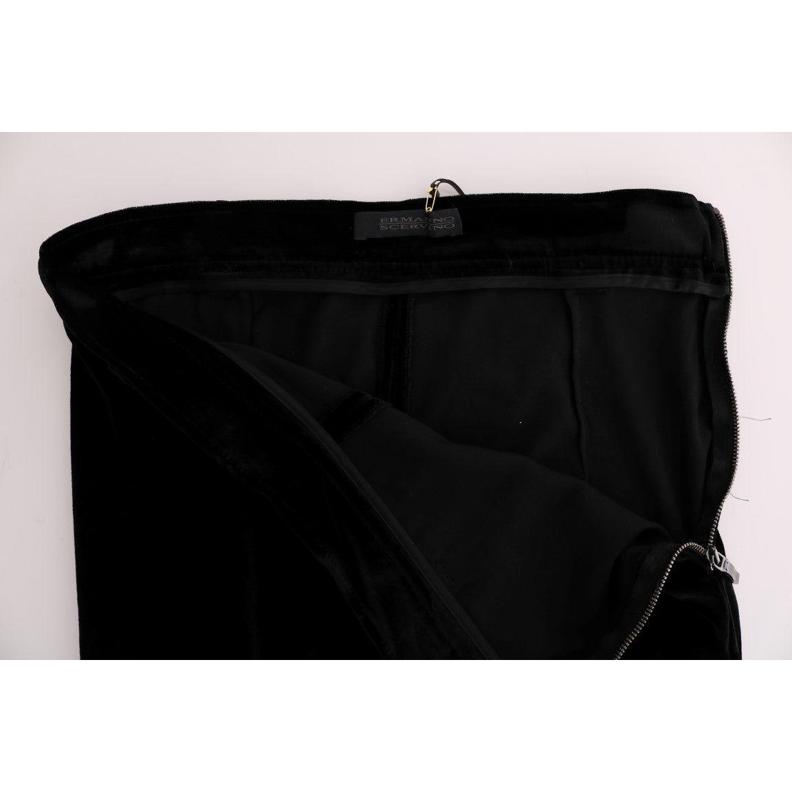 时尚高腰黑色长裤