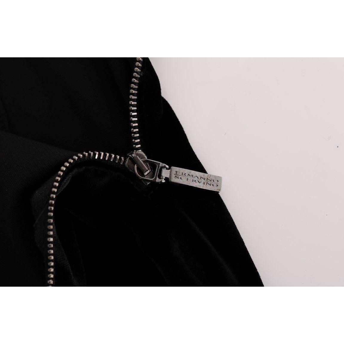 时尚高腰黑色长裤