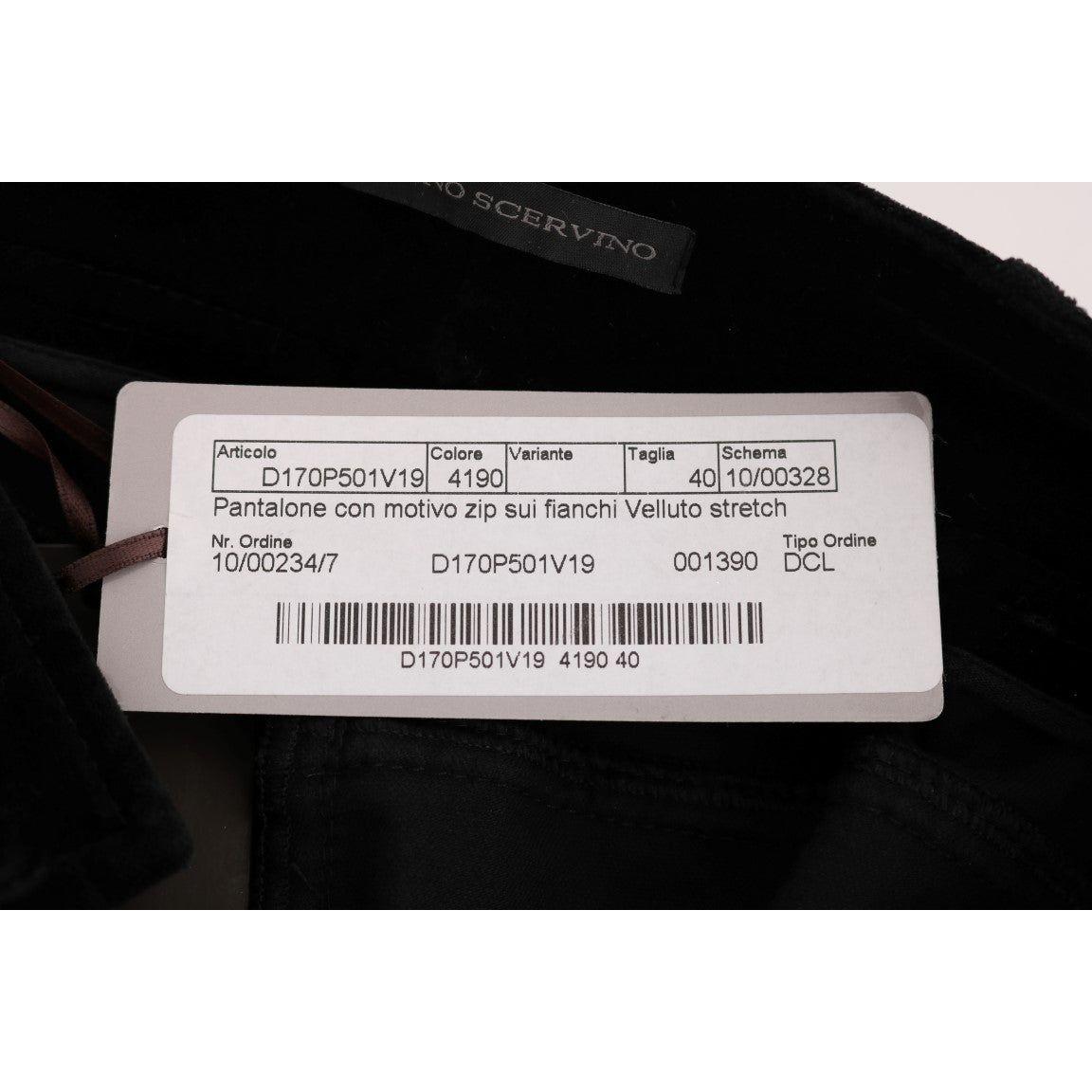 时尚黑色修身七分裤