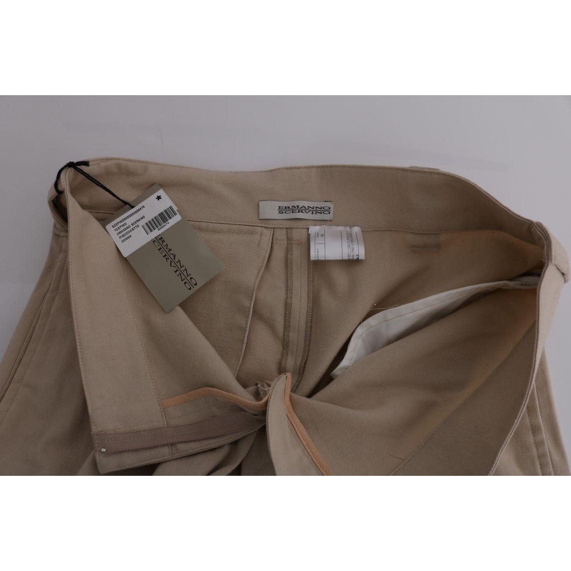 别致的米色七分裤 - 常规版型优雅