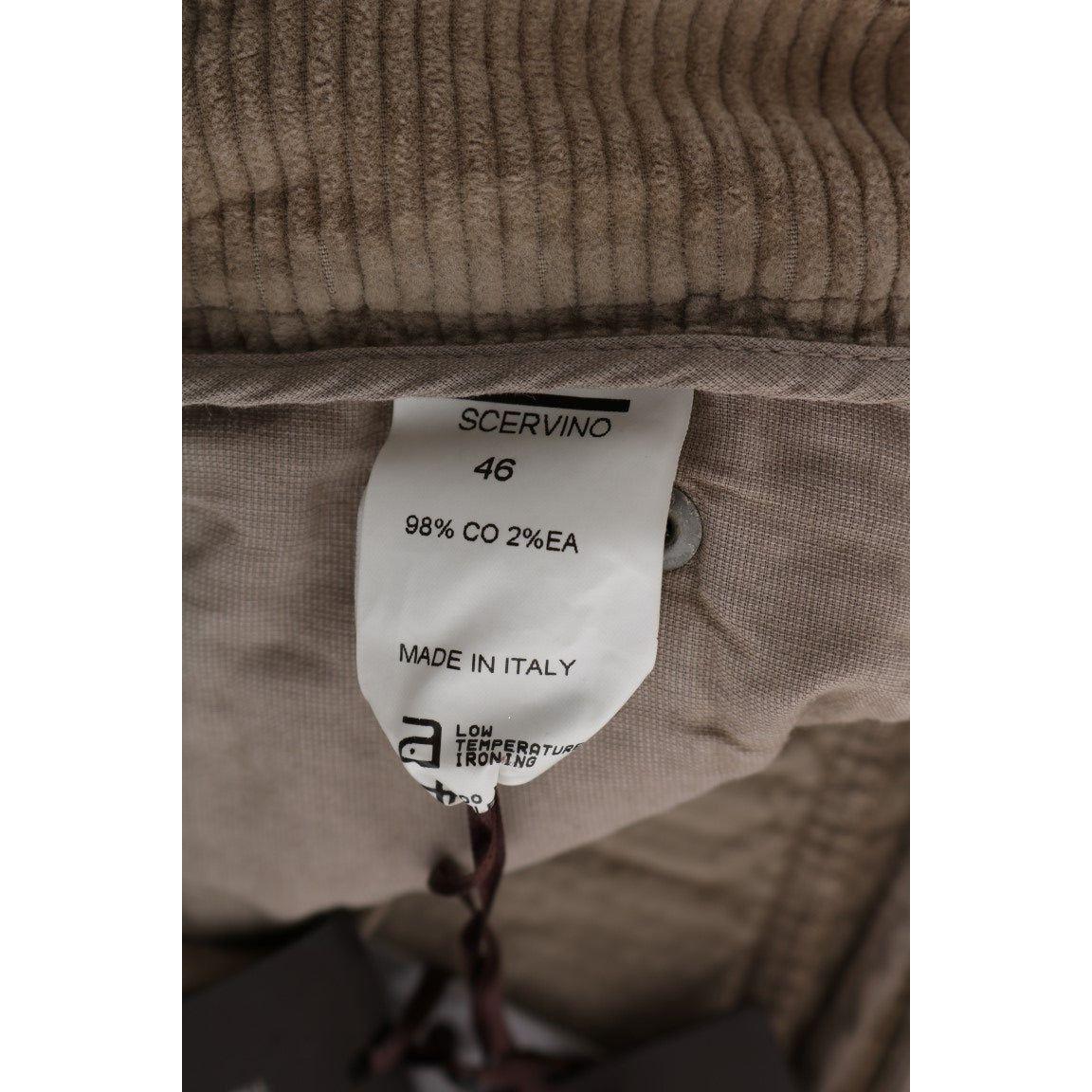 米色标准版型奢华长裤