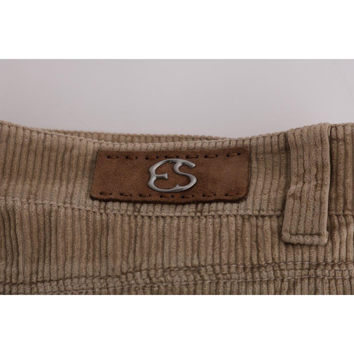 米色标准版型奢华长裤