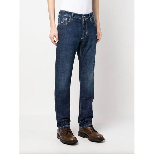 Jacob Cohen Exclusive Indigo Straight Leg Jeans with Bandana Detail Jacob Cohen Dark Slate Gray