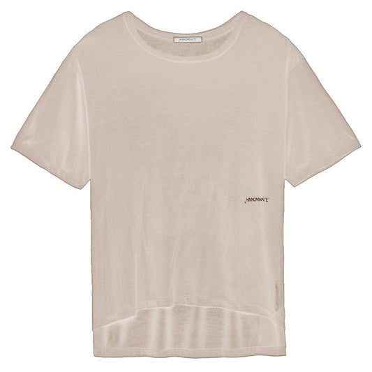 Hinnominate Beige Modal Women T-Shirt HI-9422-S