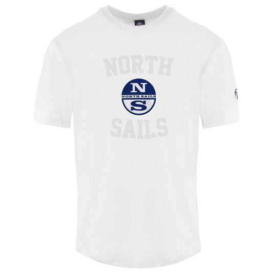 North Sails White Cotton Men's T-Shirt North Sails Lavender