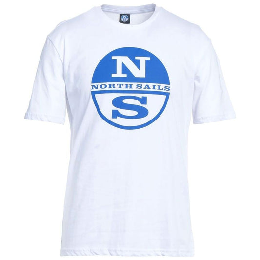 North Sails Crisp White Logo Cotton T-Shirt North Sails Lavender