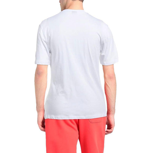 North Sails Elegant White Cotton Logo Tee North Sails Tomato