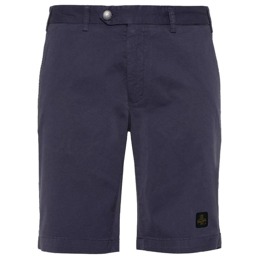 Refrigiwear Elegant Beige Bermuda Shorts with Logo Patch RE-12673-W33