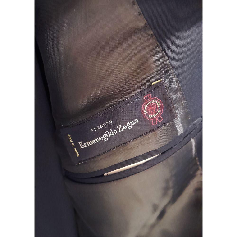 优雅男士经典蓝色羊毛西装