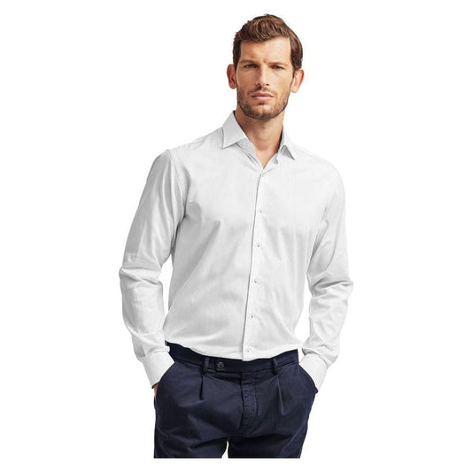 Ballantyne White Cotton Men's Shirt Ballantyne Dark Slate Gray