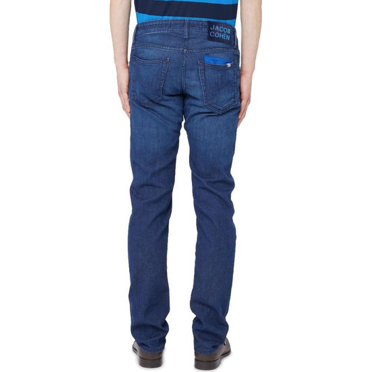 Jacob Cohen Sleek Slim Fit Dark Blue Denim Elegance