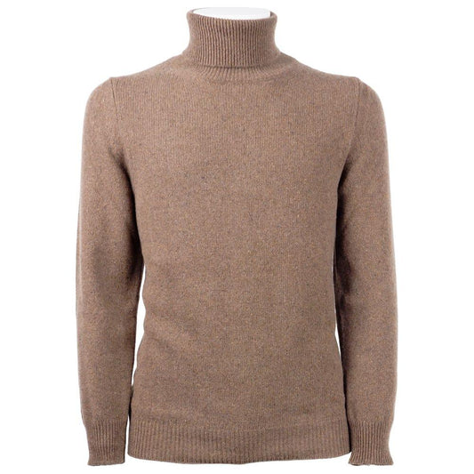 Emilio Romanelli Brown Cashmere Men Sweater Emilio Romanelli Dim Gray