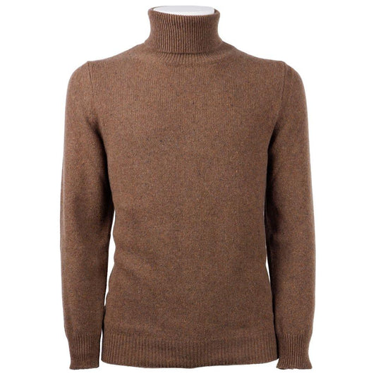 Emilio Romanelli Brown Cashmere Men Sweater Emilio Romanelli Dark Olive Green