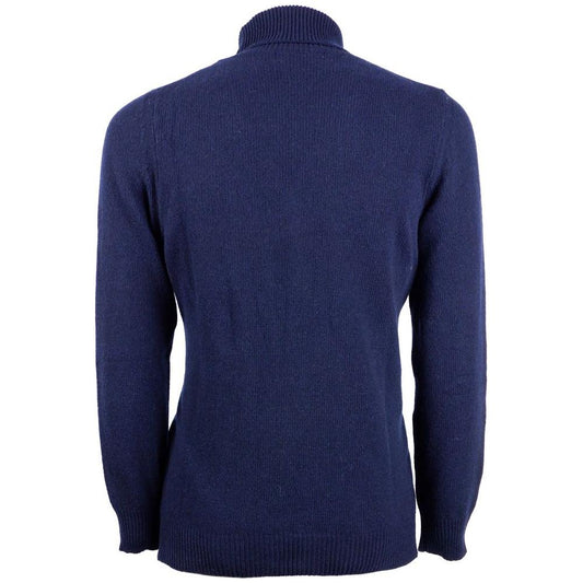 Emilio Romanelli Blue Cashmere Men Sweater Emilio Romanelli Dark Slate Gray