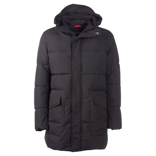 Emilio Romanelli Black Polyester Men Jacket Emilio Romanelli Dark Slate Gray