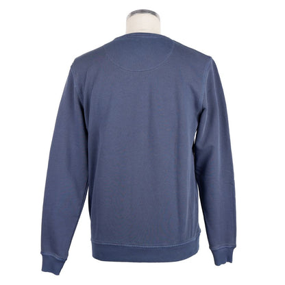 Refrigiwear Blue Cotton Men Sweater with Chest Pocket