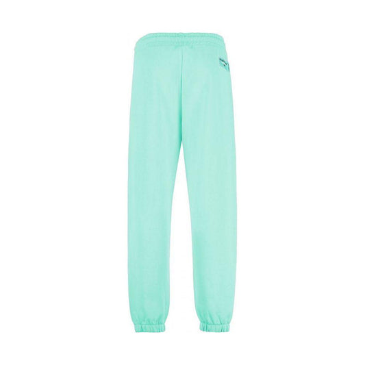 Pharmacy Industry Emerald Cotton Trousers with Logo Detail Pharmacy Industry Powder Blue