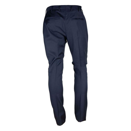 Made in Italy Blue Wool Men's Trousers Made in Italy Dark Slate Gray