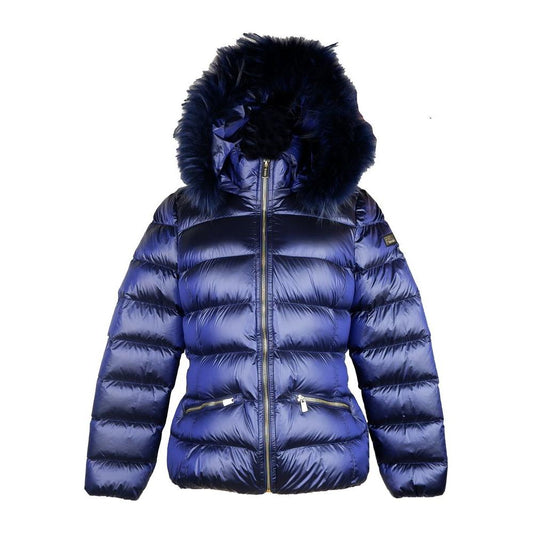 Chic Blue Yes Zee Jacket with Murmasky Fur Yes Zee Midnight Blue