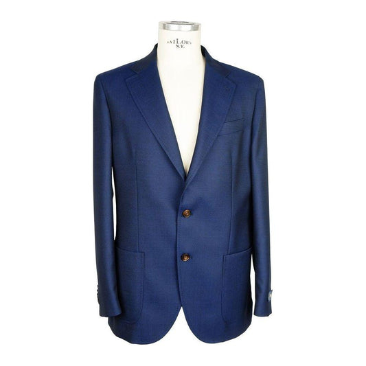Emilio Romanelli Blue Wool Men's Blazer Emilio Romanelli Dark Slate Gray