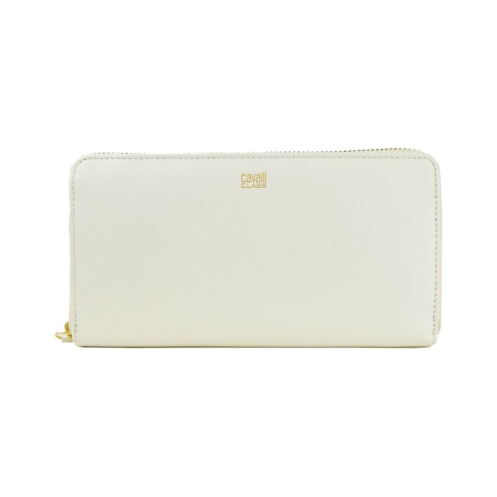 Cavalli Class White Calfskin Women Wallet