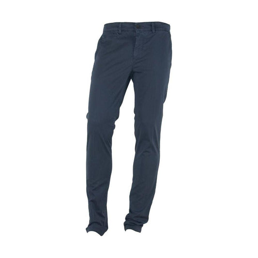 Made in Italy Chic Summer Cotton Blend Trousers Made in Italy Dark Slate Gray