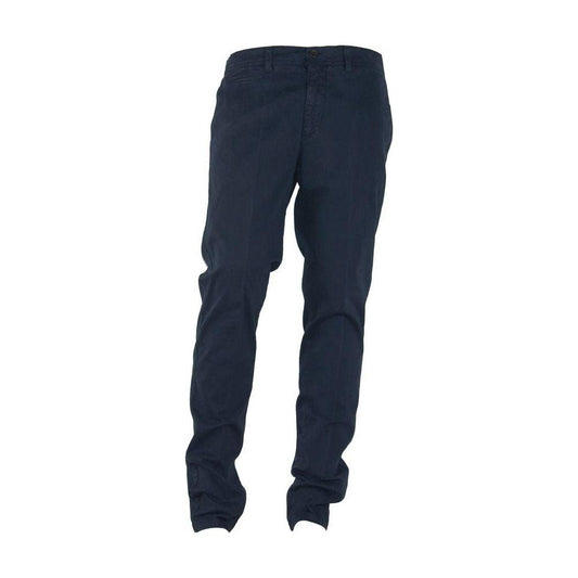Made in Italy Elegant Blue Winter Trousers Made in Italy Dark Slate Gray