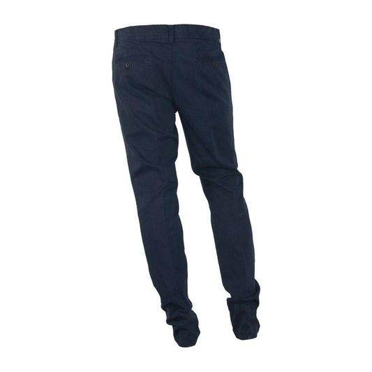 Made in Italy Elegant Blue Winter Trousers Made in Italy Dark Slate Gray