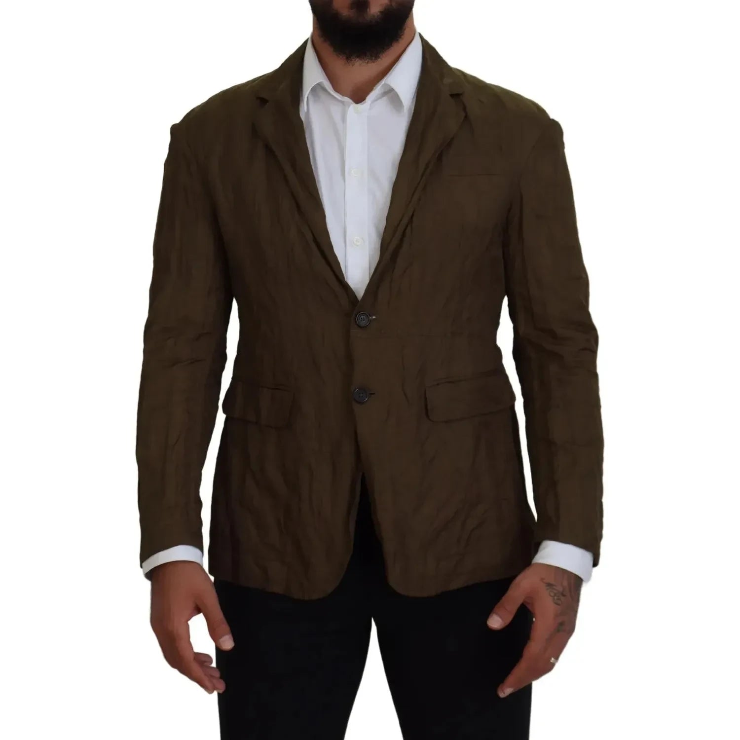 سترة بليزر ذات صف واحد من الأزرار باللون الأخضر للرجال من Dsquared²