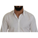 Dsquared² White Cotton Collared Long Sleeves Formal Shirt TSH83550-48