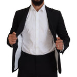 Dsquared² Black Wool Single Breasted 2 Piece LONDON Suit KOS2014-48