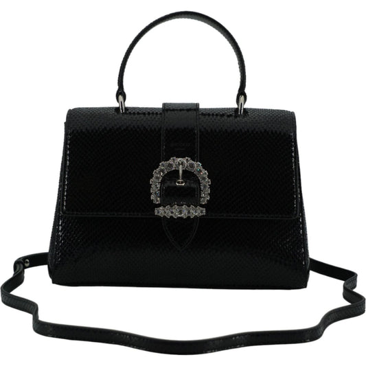 Jimmy Choo Black Leather Top Handle Shoulder Bag Jimmy Choo Black