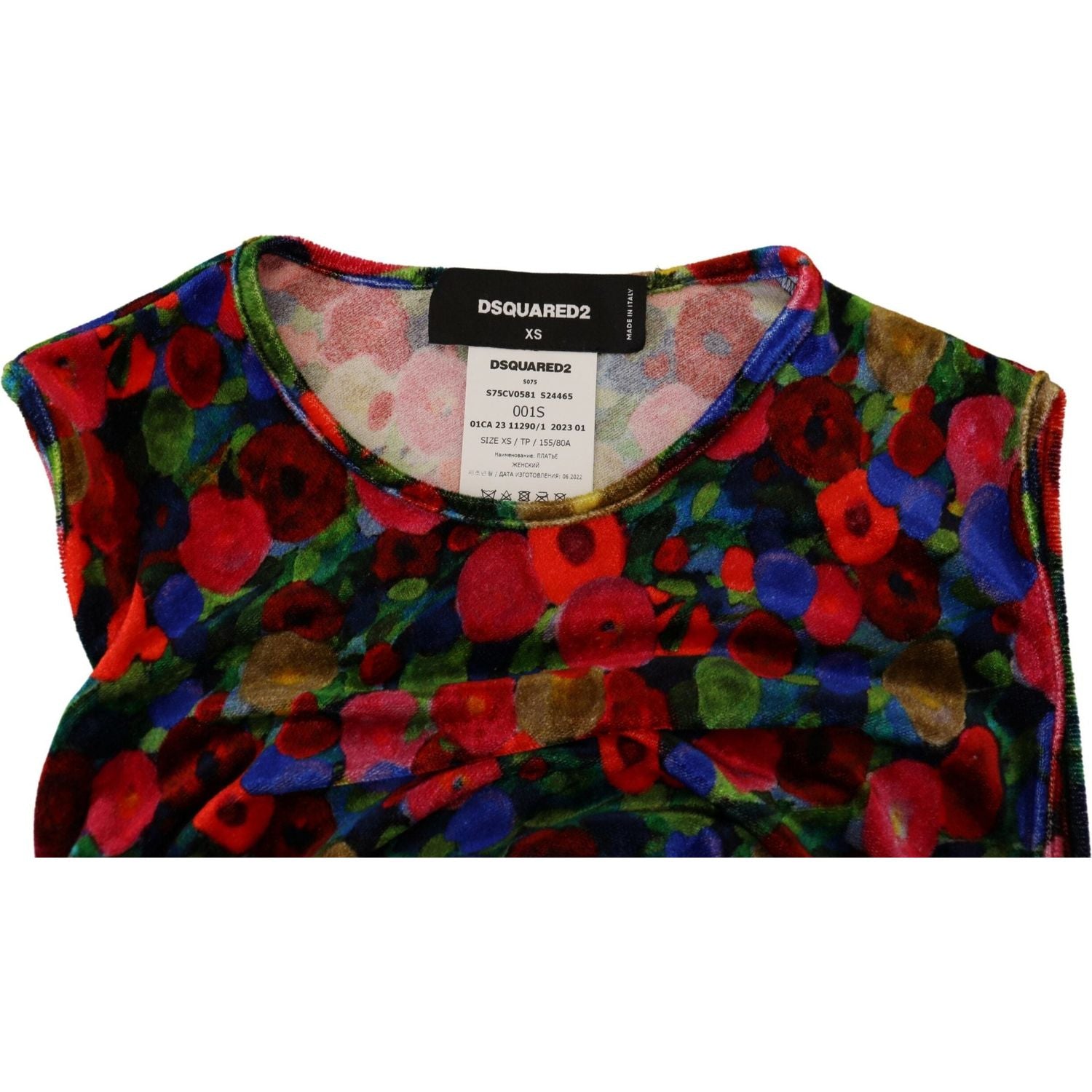 فستان ماكسي ضيق متعدد الألوان من Dsquared²