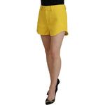 Dsquared² Yellow Peak Double Breasted Suit Blazer Short Set KOS2009-38