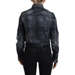 Dsquared² Gray Washed Cotton Distressed Denim Jacket JKT3514-38