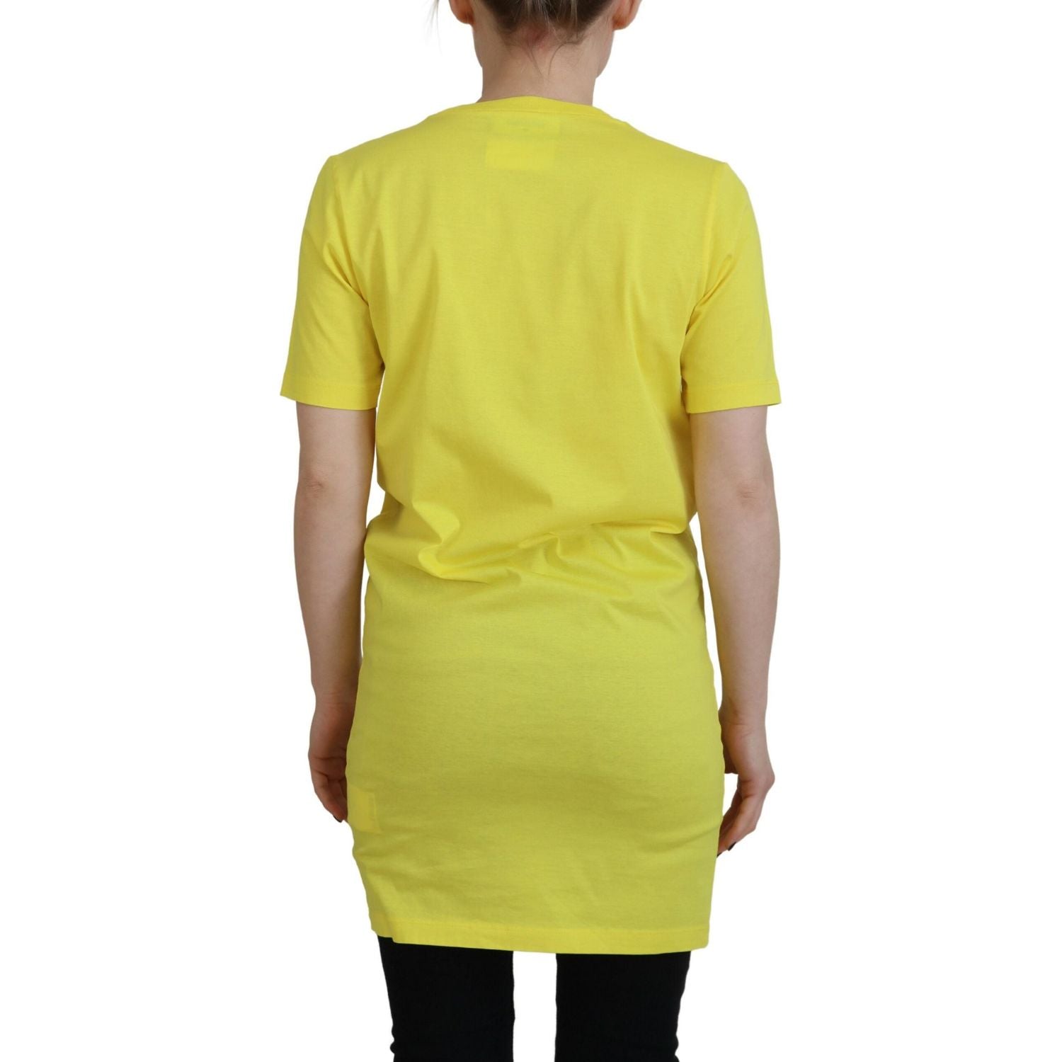 黄色 CottonShiny Icon Renny Dress 圆领 T 恤