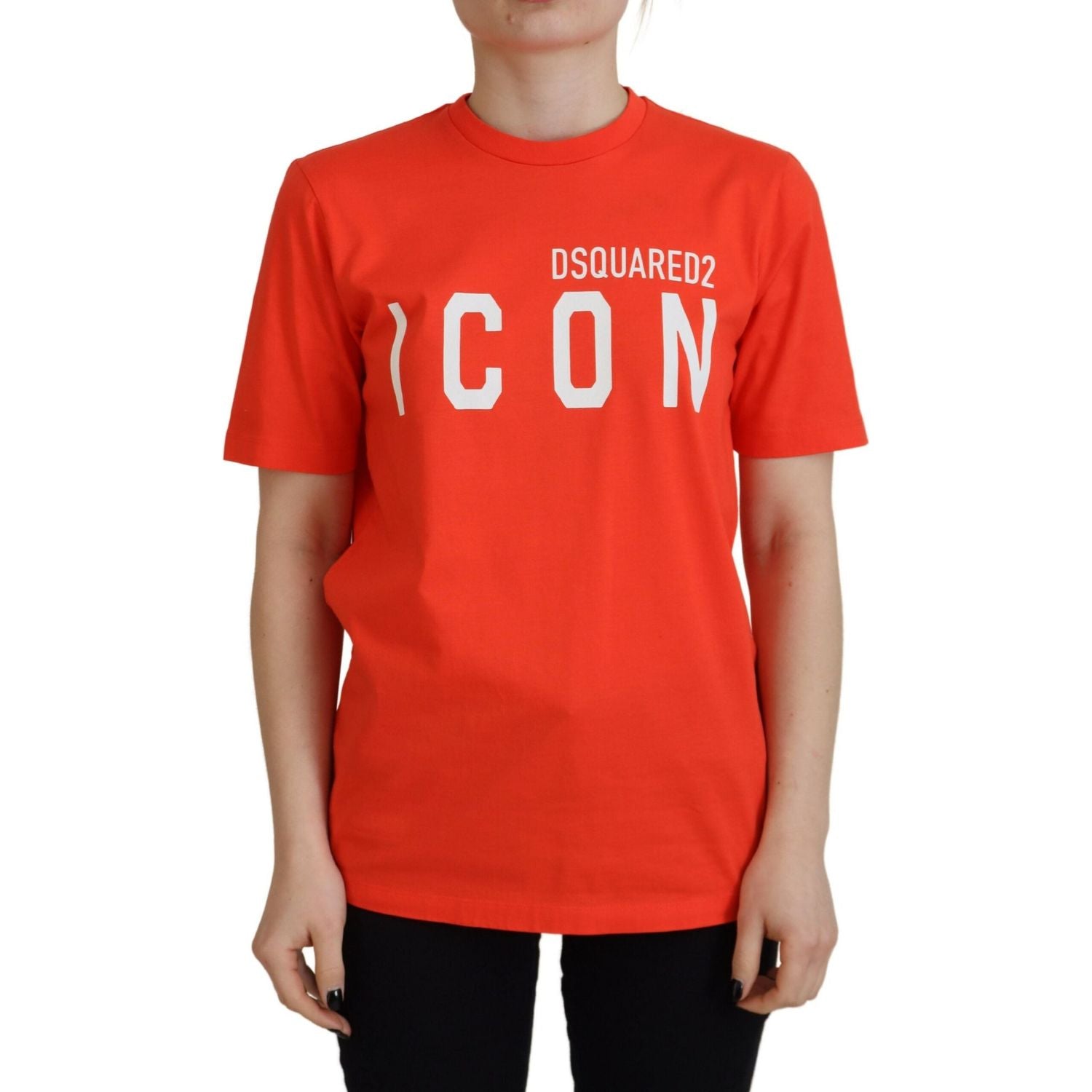 橙色棉质 Shiny Icon East Tee 圆领 T 恤