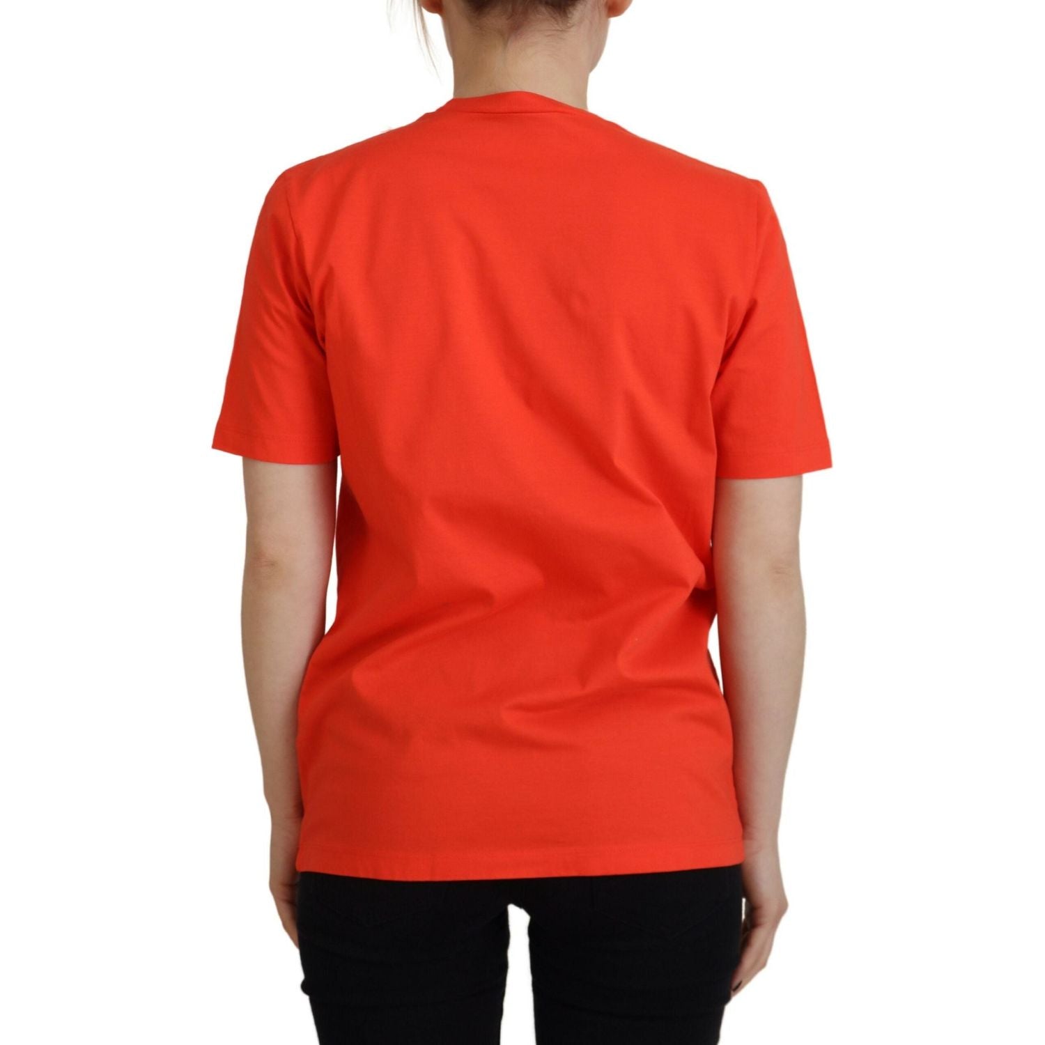 橙色棉质 Shiny Icon East Tee 圆领 T 恤
