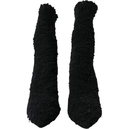Dolce & Gabbana Black Stiletto Heels Mid Calf Boots Shoes