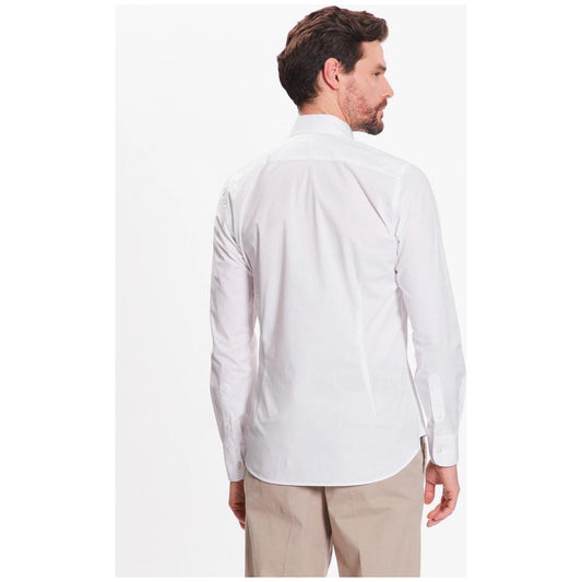 La Martina White Cotton Shirt La Martina Lavender