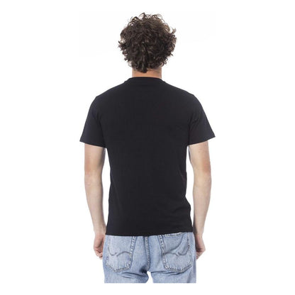 Cavalli Class Black Cotton Men T-Shirt