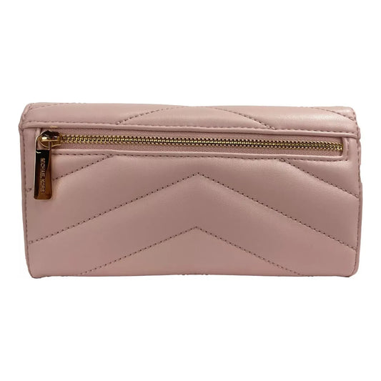 Michael Kors Jet Set Travel Large Quilted Leather Trifold Wallet Powder Blush Michael Kors Rosy Brown
