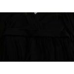 Dolce & Gabbana Black Mesh Pleated Mini Silk Blend Dress