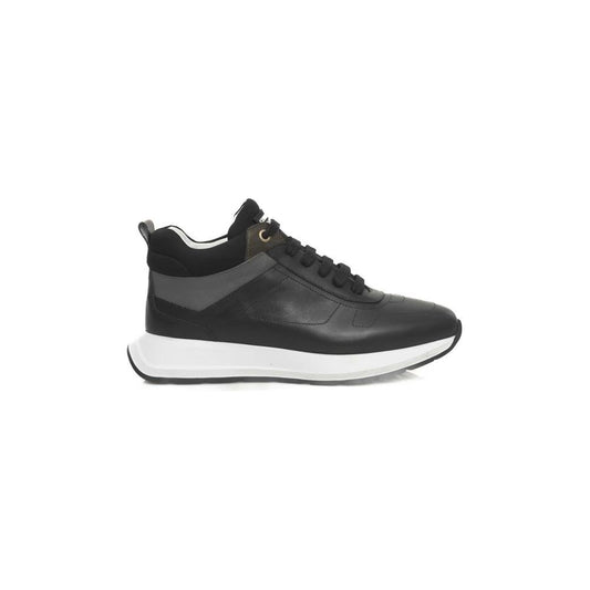 Cerruti 1881 Black Cowhide Women Sneaker Platform Cerruti 1881 Dark Slate Gray