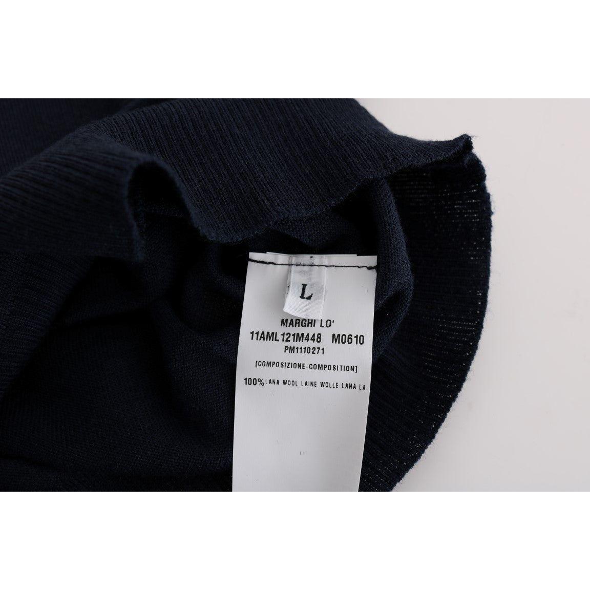 优雅蓝色羊毛开衫