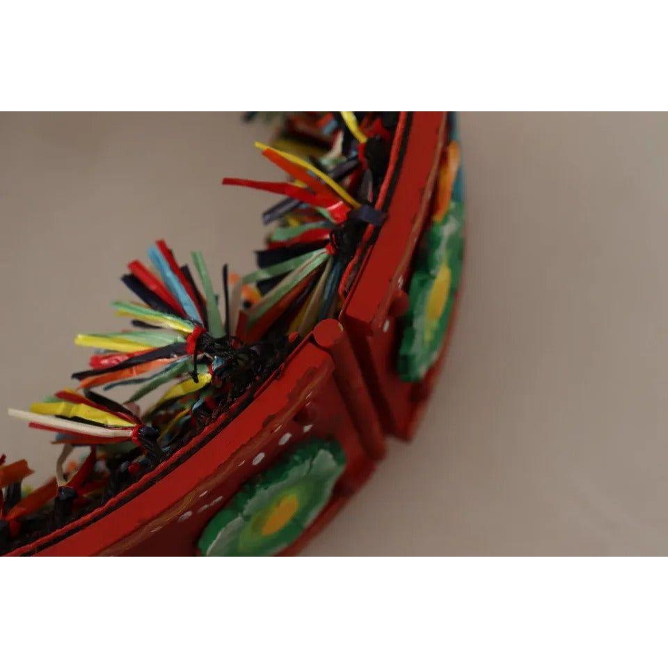 دولتشي آند غابانا حزام كاريتو واسع الخصر مزين بالزهور متعدد الألوان