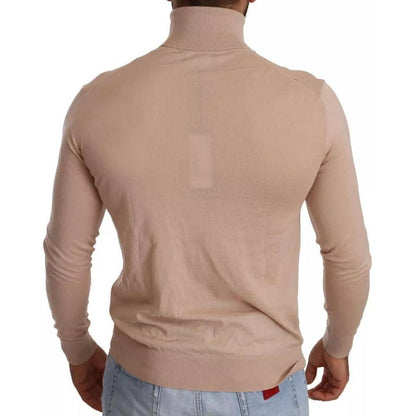 Dolce & Gabbana Beige Cashmere Turtleneck Pullover Sweater