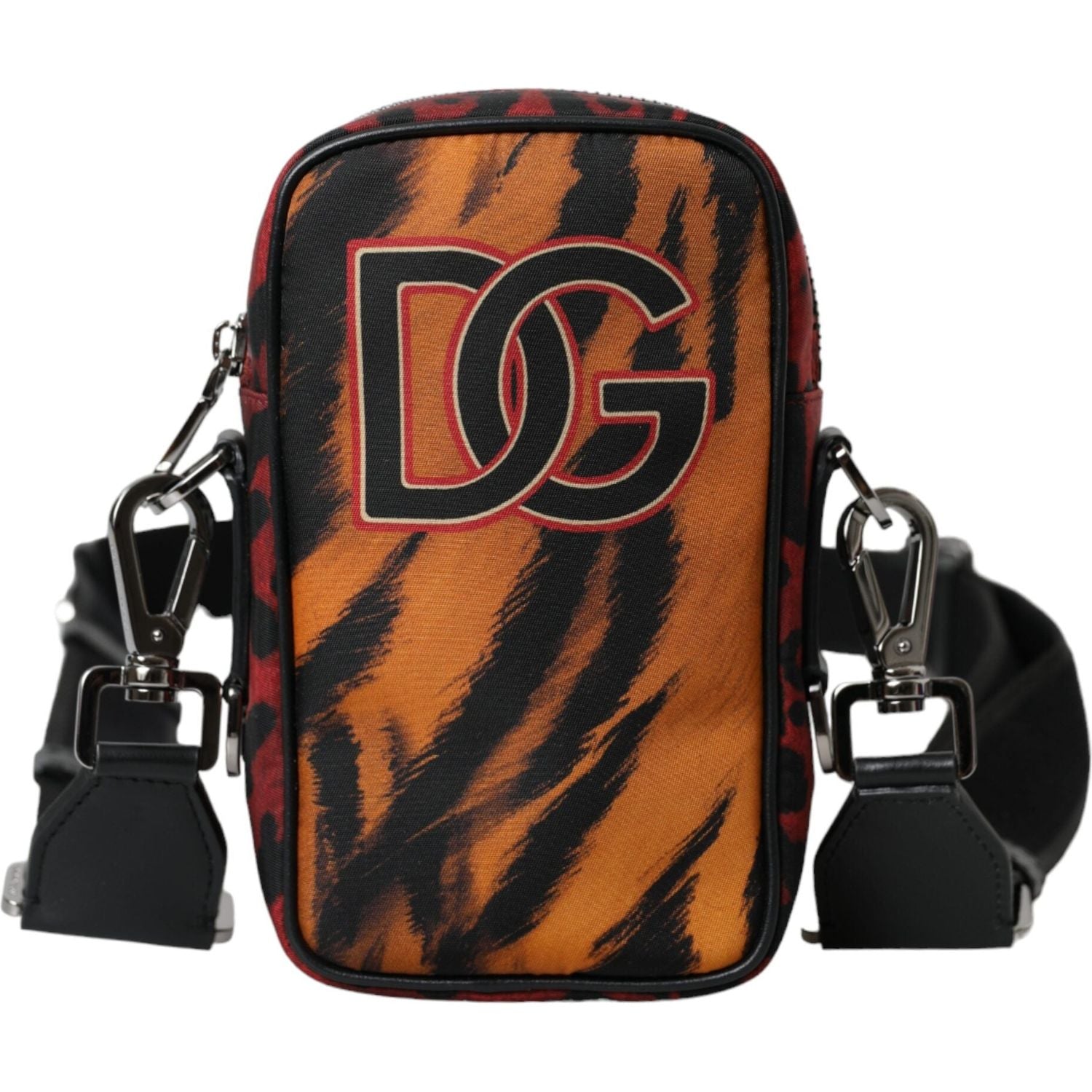 Dolce & Gabbana Multicolor Tiger Print Nylon Logo Cross Body Bag